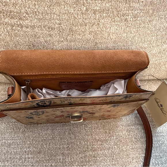 Patricia Nash Prairie Rose Floral Leather Crossbody Bag, Locri Purse, NWT - Picture 5 of 9